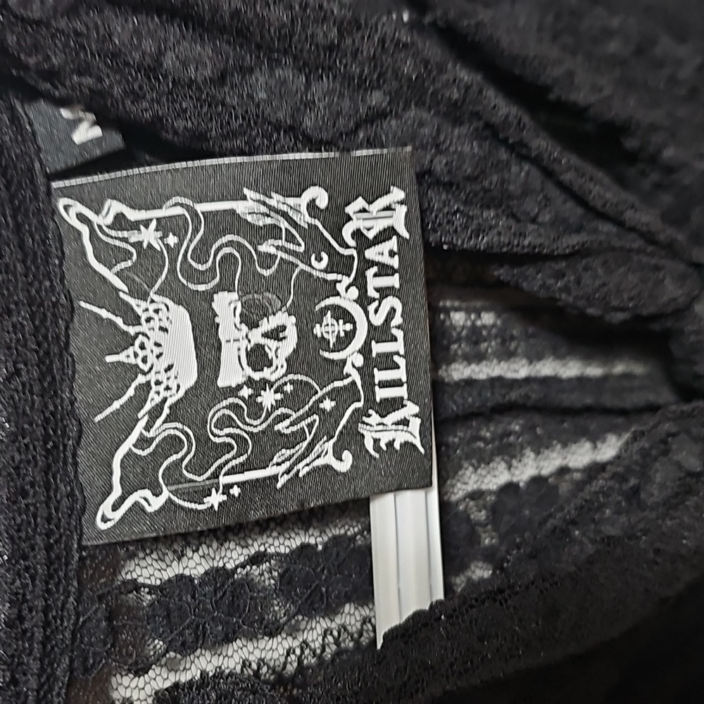 Killstar Black Sheer Long Sleeve Blouse - Picture 2 of 3
